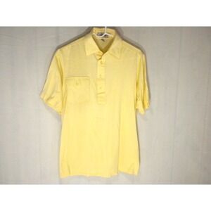 Titleist Pocket Polo‎ Shirt Mens M Yellow Pima Cotton Blend Short Sleeve Golf